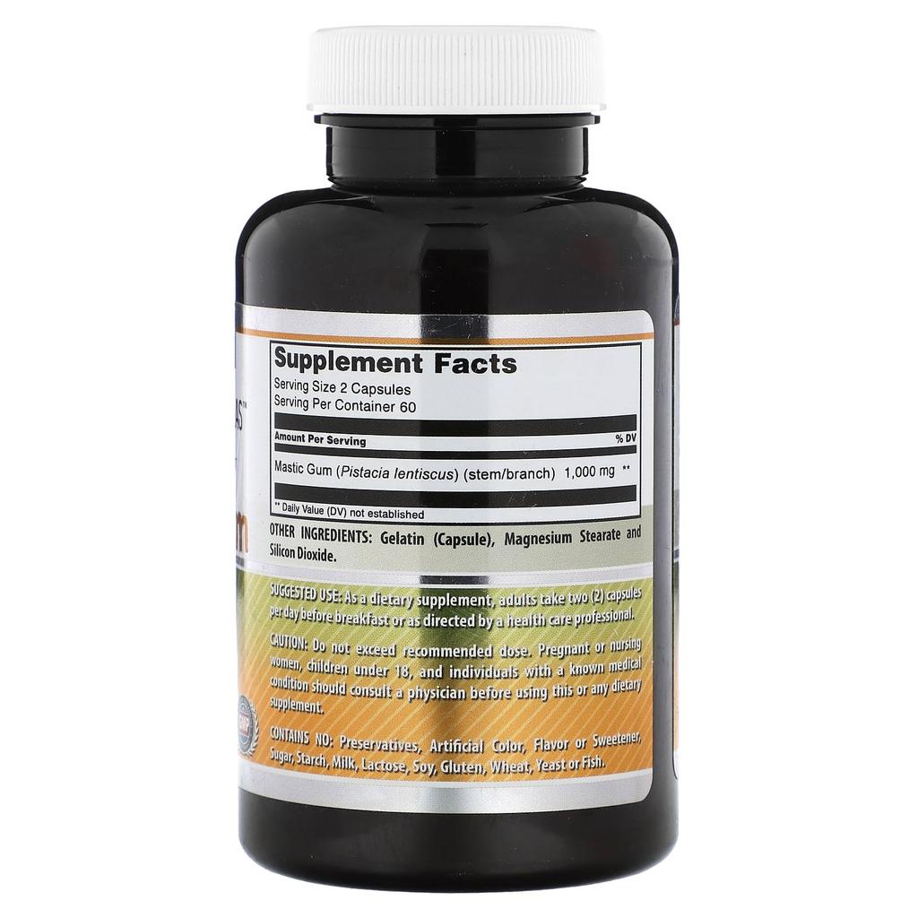 Mastic Gum, 120 Capsules (500 Mg Per Capsule)