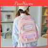Large Capacity Children's Backpack For Primary School Kids With Comfortable Air Cushion Straps In Stylish Blue Pink Or Purple Colors