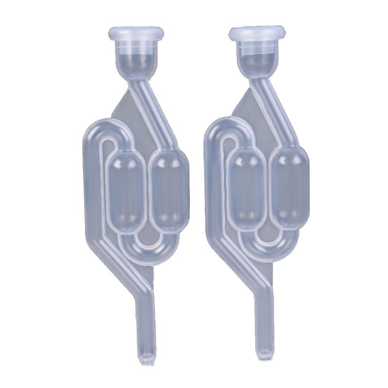 2/4Pcs Homebrew Bubble Airlock Carboys Stopper & Fermenter Seal Valve With Food Grade Grommets S-Shape Airlocks