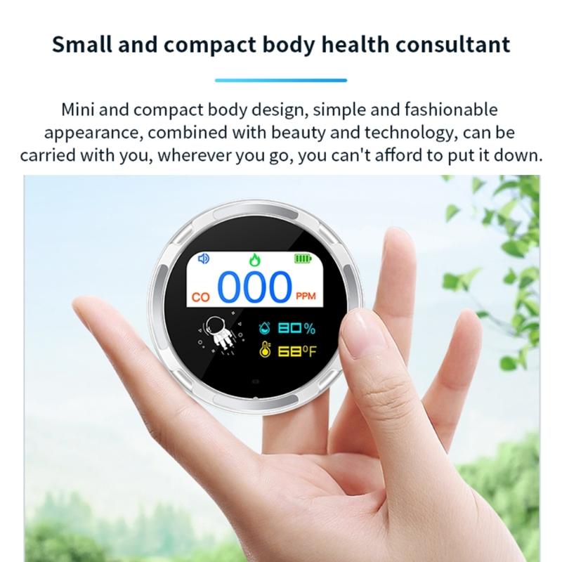 Intelligent Carbon Monoxide Tester Customizable Warning Level Visual Audible Alarms Portable Design For Multiple Environment