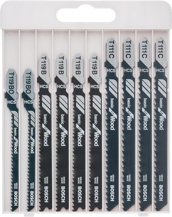 JIGSAW BLADE SET 10 PCS WOOD - B 2607010629