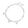 Double Layer Ginkgo Leaf Anklet For Women Vintage Minimalist High-End Small Trendy Fashion Versatile Foot Jewelry