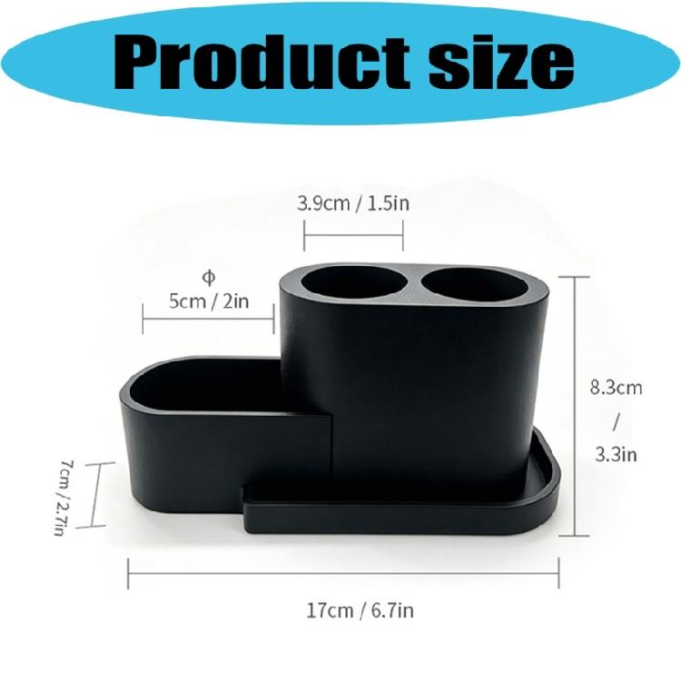 Dorm Bathroom Toothbrush Holder Plastic Counter Stand, Electric Brush Storage Holder for Small Sink Home Spaces