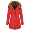 Women's Fashion Casual Pocket Solid Color Long Sleeve Thickened Warm Down Jacket Top
