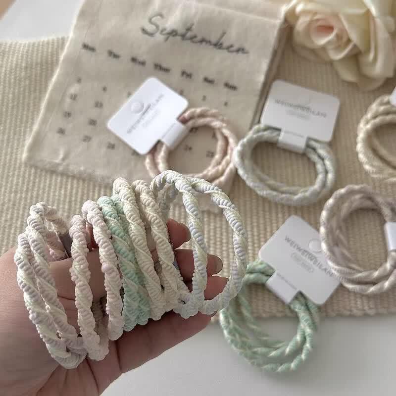 12-Pack High Elastic Twill Hair Ties