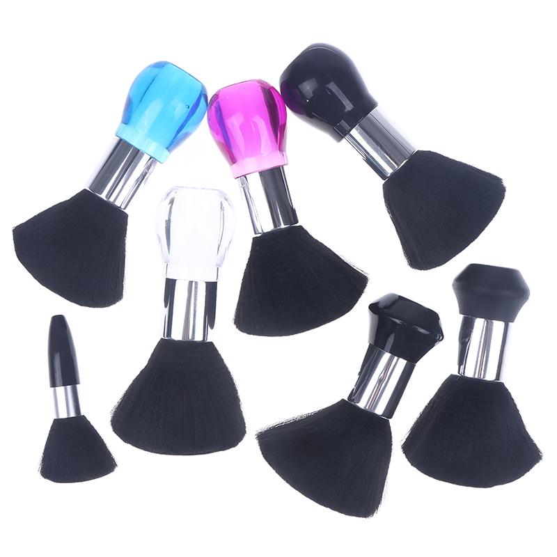 Spazzola Morbida da Parrucchiere Spazzola Nera da Parrucchiere Pulizia Capelli Collo Spolverino Viso Anello Taglio Capelli Pettine per Styling Barba