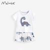 Malwee Boy Summer Cotton T Shirt And Shorts Set With Cartoon Dinosaur Prints For Kids Ages 3 To 8
