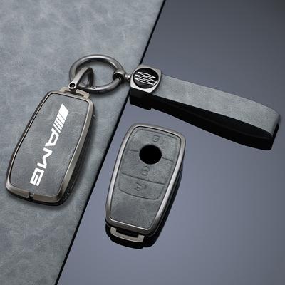 Zinc Alloy Leather Car Remote Key Case Fob Cover for Mercedes Benz AMG A C E S G GLS CLA Class W213 W203 W211 W205 W177X167 W204