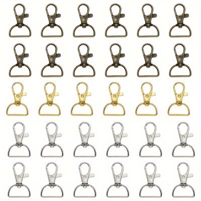 Lot de 30 porte-clés en alliage de zinc durable, accessoires de quincaillerie pour bagages, mousqueton en métal à faire soi-même