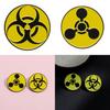 Badge Contemporary Metal Geometric Nuclear Radiation Brooch For Individuals Fashionforward