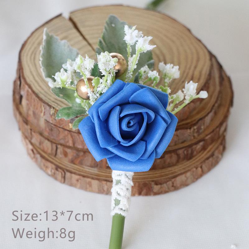Flowers Wedding Corsage Pins White Pink Groom Men Wedding Witness Marriage Accessories Groom Boutonniere Wedding Classic Flower