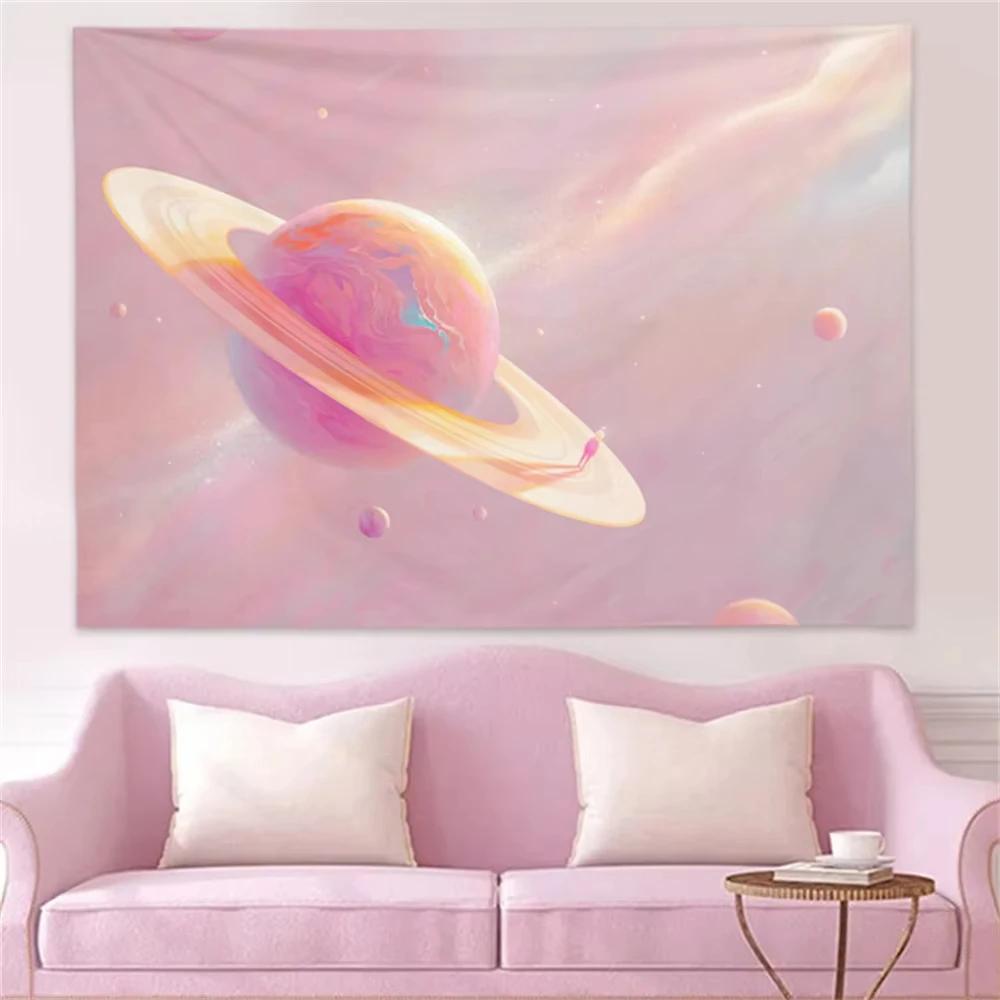 Pastel Sunset Tapestry Single Sided 2D Print Soft Polyester Tapestry Bedroom Living Room Dorm Dreamy Decor Serene Accessory Gift