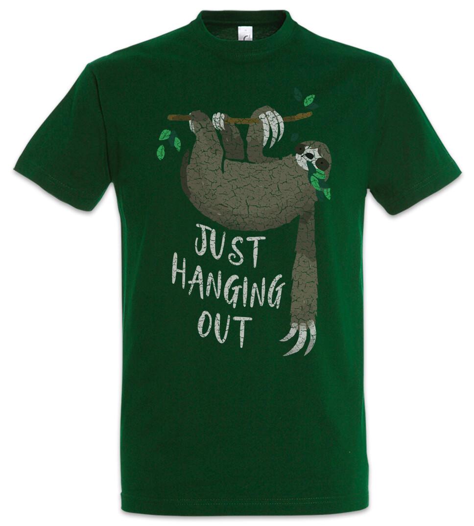 Just Hanging Out T-Shirt Sloth Chill Chilling Fun Sleep Lazybones Lazy Sleeping XXXXL