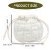 Women's Quilted Puffer Bucket Bag Drawstring Closure Creative Shoulder Crossbody Bag for Daily Commute and Outdoor  White