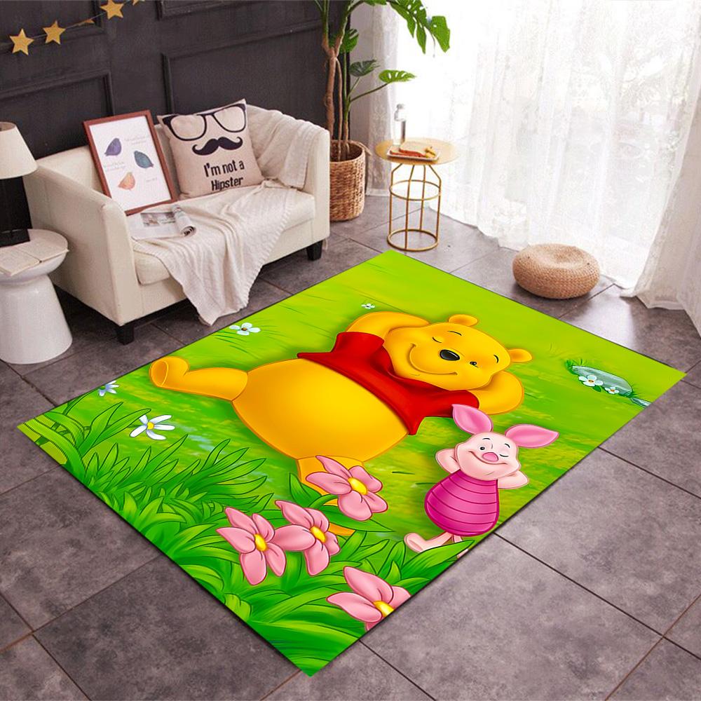 Ferkels Lila Schal Abenteuer Disney Zeichentrickfilm Thema Rutschfester Teppich - Polyester, Heimdekoration, Geeignet für Schlafzimmer, Wohnzimmer, Eingangsbereiche und Studios