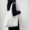 Retro Polka Dot Canvas Tote Bag - Versatile, Large Capacity Shoulder Bag for Women and College Students