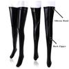 Hot Sexy Nightclub Latex Zipper Sexy Stockings Pu Leather Silicone Thigh High Stockings Women Sexy Lingerie Pole Dance Hosiery