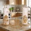 Gold Roll Paper Towel Holder Free Standing Vertical Paper Shelf Vertical Napkins Rack  Dining Table