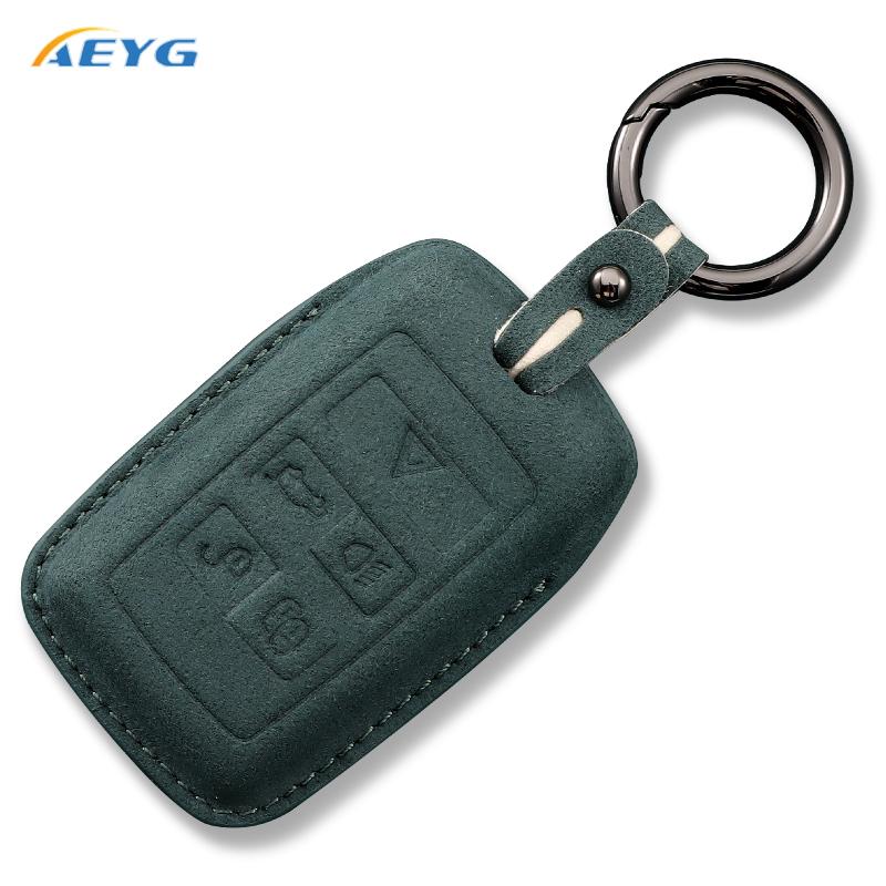 Leather Car Key Case Cover Shell For Land Rover Range Rover Evoque Discovery Sport Velar For Jaguar Xe E-Pace Xf Accessories