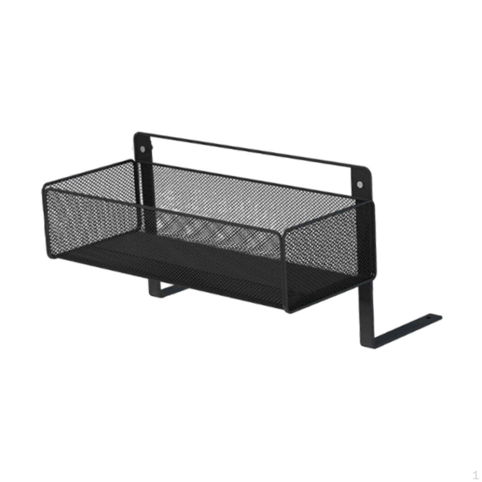 

Прикроватная подвесная корзина для хранения вещей, органайзер из углеродистой стали, полка-органайзер для кровати чёрный