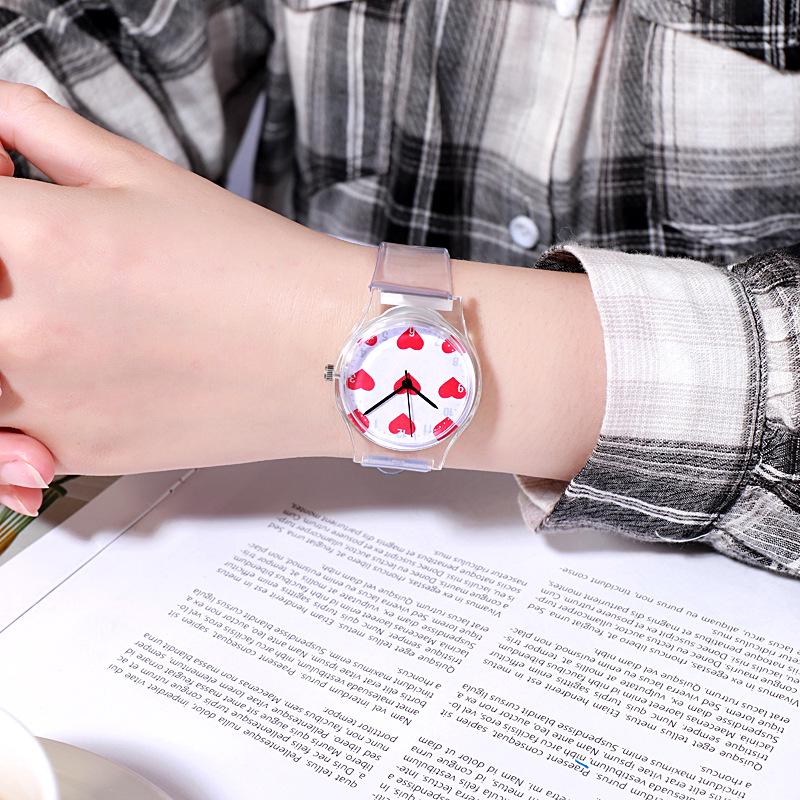 UTHAI CQ69 Kids Quartz Sport watch Jelly For Girls Boys Children women clocks Wristwatch Cartoon Transparent color Simple
