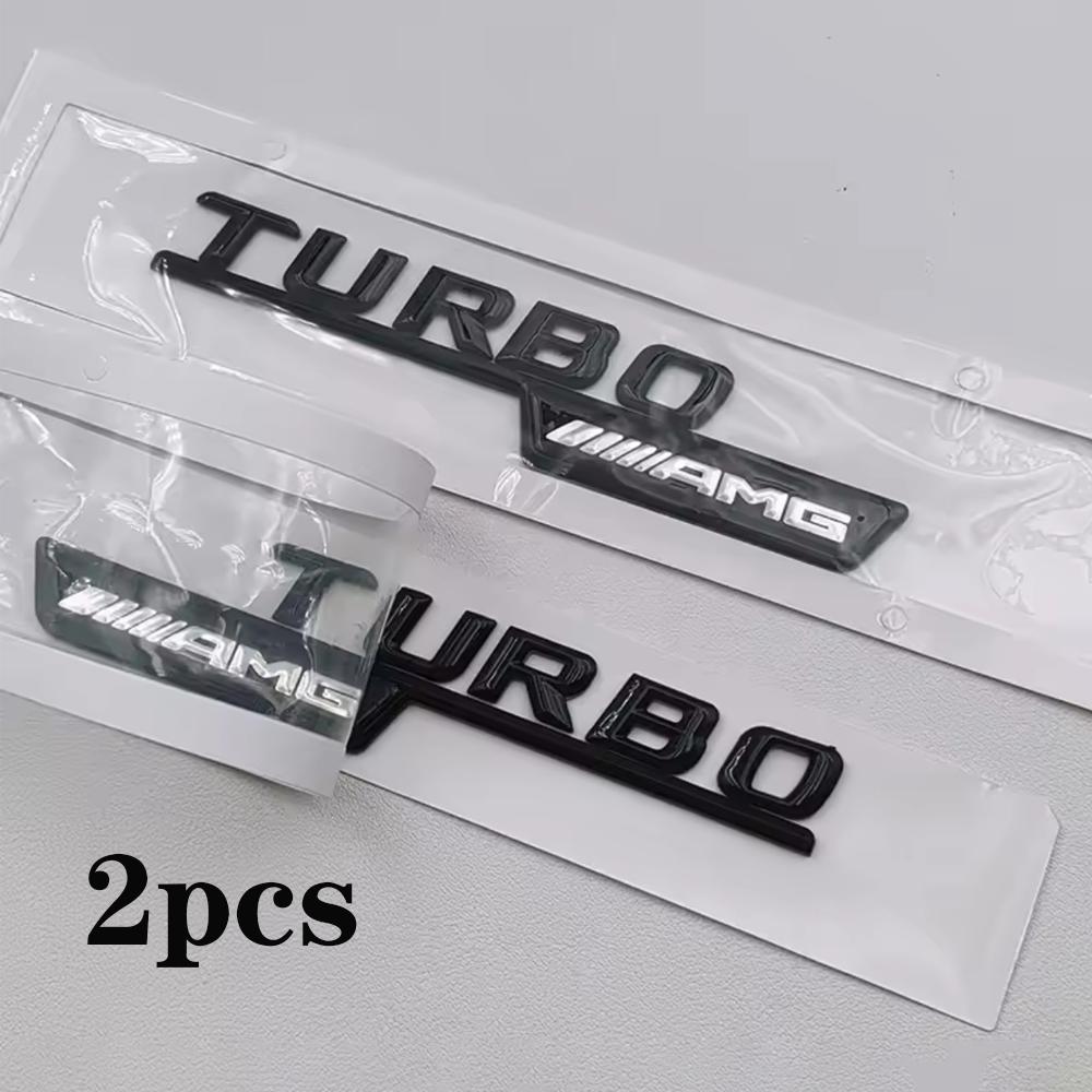 TURBO 4MATIC Plus Autoemblem Seitenkotflügel Abzeichen Aufkleber Logo für Mercedes Benz AMG X247 C117 W117 GLE53 GLA45 A45 A35 CLA35 CLA45