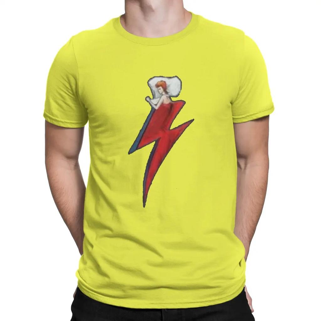 Cool Cool B-Bowie Creative TShirt for Men Sleeping Round Collar Pure Cotton T Shirt Hip Hop Birthday Gifts OutdoorWear