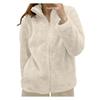 Giacca da Donna Leggera Taglie Forti con Zip in Pile Capospalla Inverno Autunno