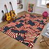 American Flag Polyester Carpet, Soft Indoor Mat for Office Chair, Living Room, Computer Desk - Decorative Home Office Rug Design