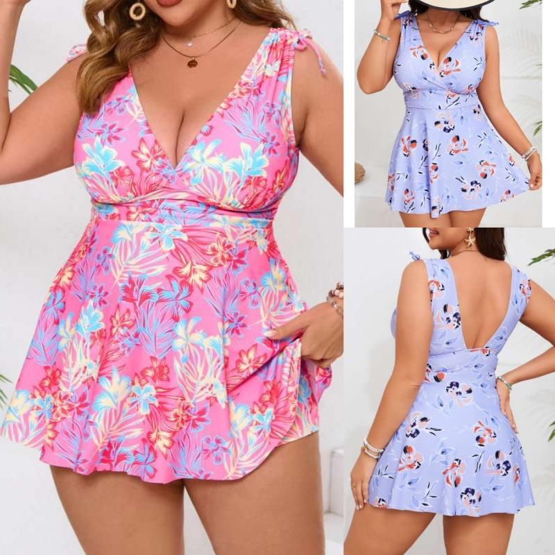 Biquínis de Banho de Cintura Alta para Mulheres Plus Size, Roupa de Banho e Vestuário Feminino