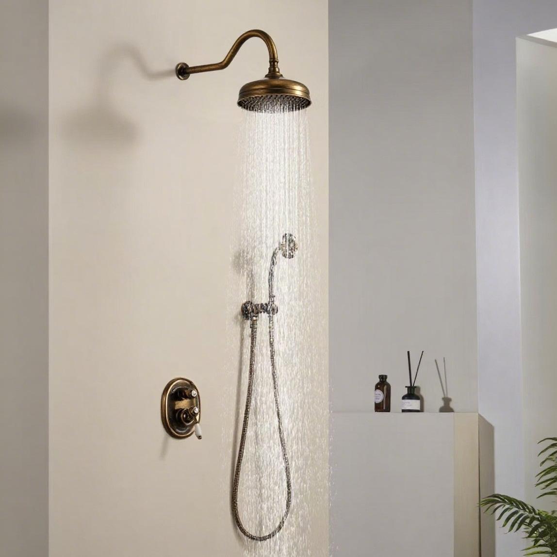 

Chrome Bathroom Shower Faucet Set In-wall Classical Brass Shower Faucet Set Gold /Chrome Finished Europe Style High quality