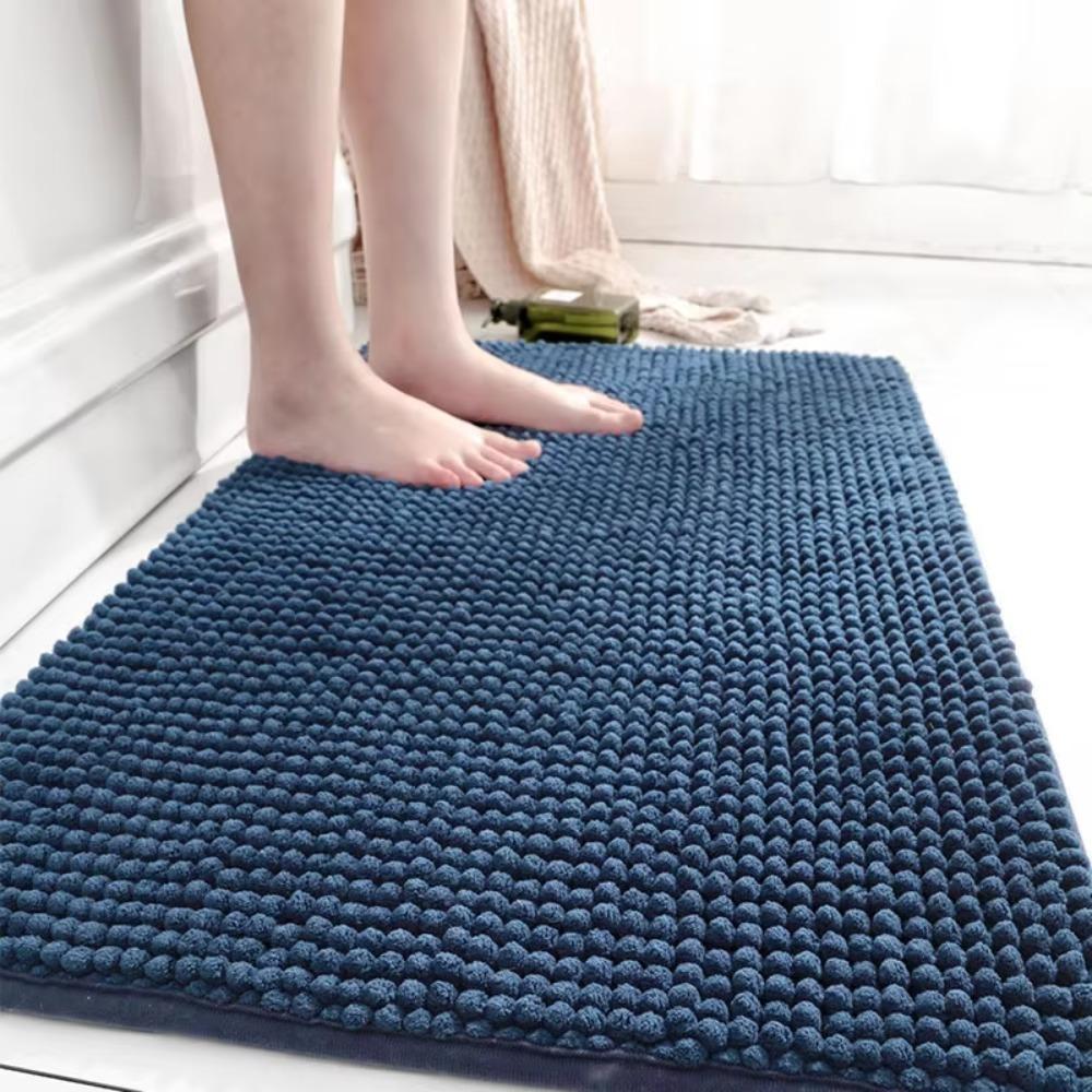 Washable Bath Rug Non-slip Living Room Carpets Easy To Clean Chenille Bathroom Mat  Bedroom