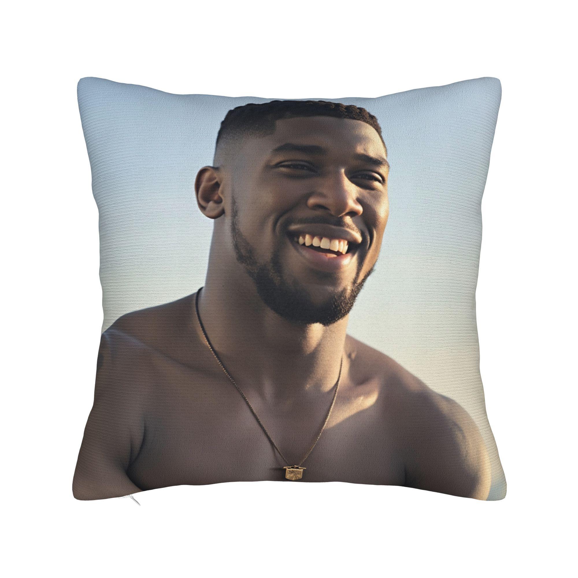 Anthony Joshua Pillow Case Custom Pillow Cover Vintage Pillowcases For Living Room Sofa Peach skin 18*18(CM)-1Pcs