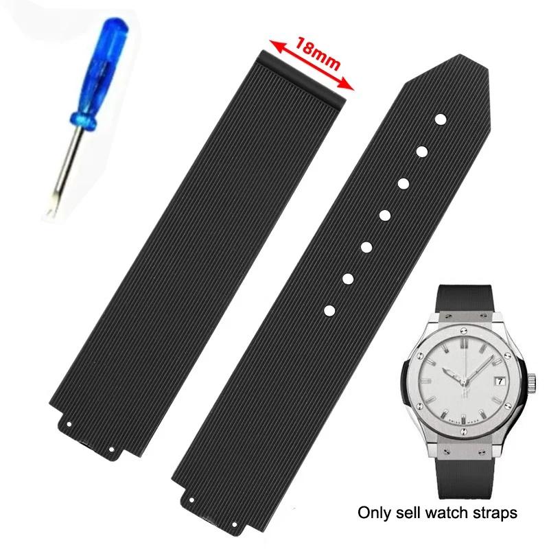 

Watch Accessories for HUBLOT BIG BANG Silicone Waterproof Women Watch Strap Rubber Bracelet wristband 20*13mm 20-13mm