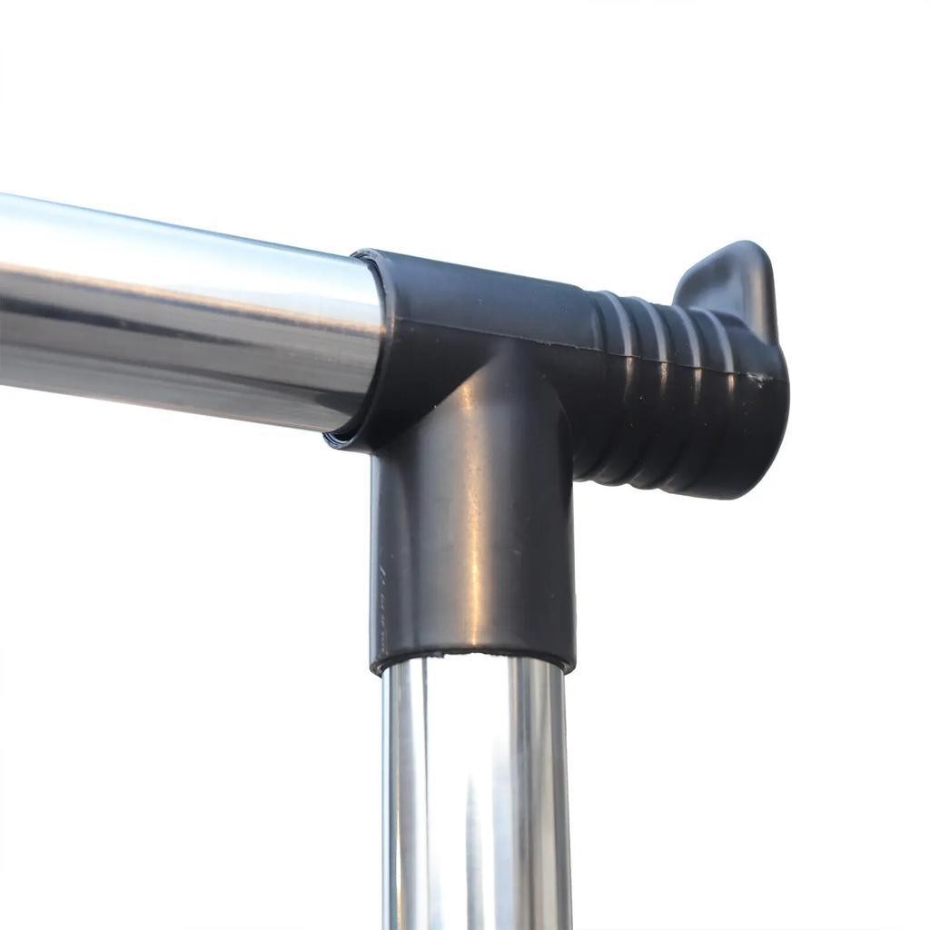 Adjustable Laundry Drying Rack with Brake Roller 35-62 Inch Foldable Clothes Hanger Stand Indoor Outdoor