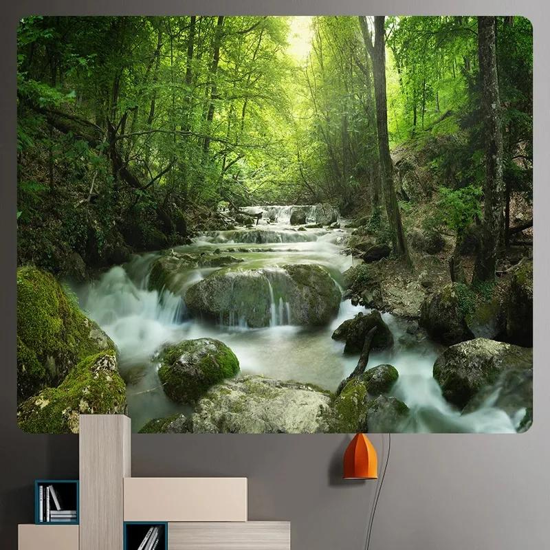Fashion Home Decoration Tapestry Living Room Bedroom Tapestry Mountain Lake Scenery Pattern