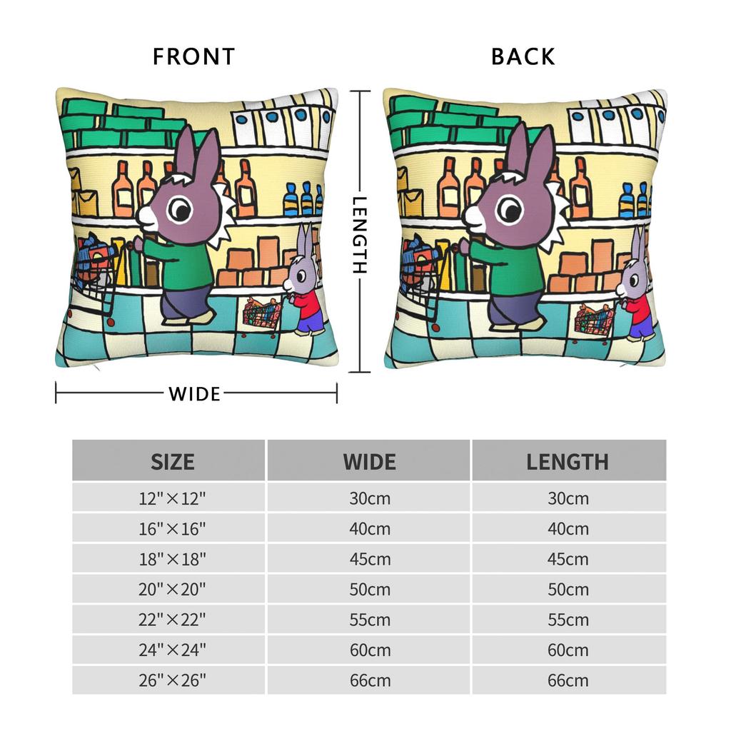 Kawaii Trotro Cartoon Pillowcase Polyester Cushion Cover Decorations Animation Throw Pillow Case Cover Home Zippered 40X40cm
