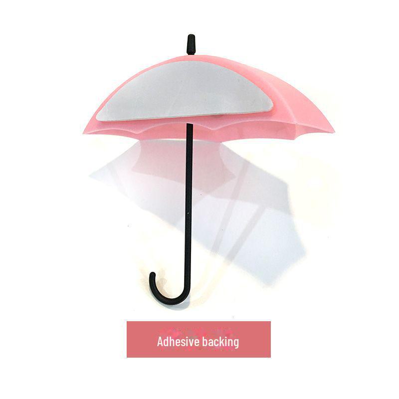 Creative Umbrella-Shaped 3 Hooks for Bathroom Storage - Traceless, Punch-Free Sticky Hooks