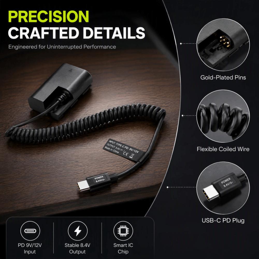 USB-C Coupler Adapter for Canon 5D/5D/5D4/6D/6D2/60D/7D/7D2/70D/80D/90D/5DSR/R/R5/R5C/R6/R6II/R7