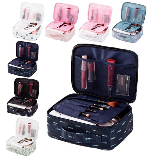 Portable Travel Waterproof Flower Flamingo Cosmetic Bag Mini Wash Pouch Handbag