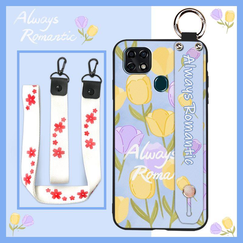 Dirt-resistant Wristband Phone Case For ZTE Blade 20 Kickstand Anti-dust Waterproof Wrist Strap Ring Silicone Durable