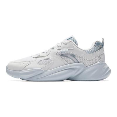Stoff Kunstleder Freizeit Leicht Atmungsaktiv Niedrig geschnitten Lifestyle Schuhe Damen Sneaker Weiß Blau 922528802Q-1