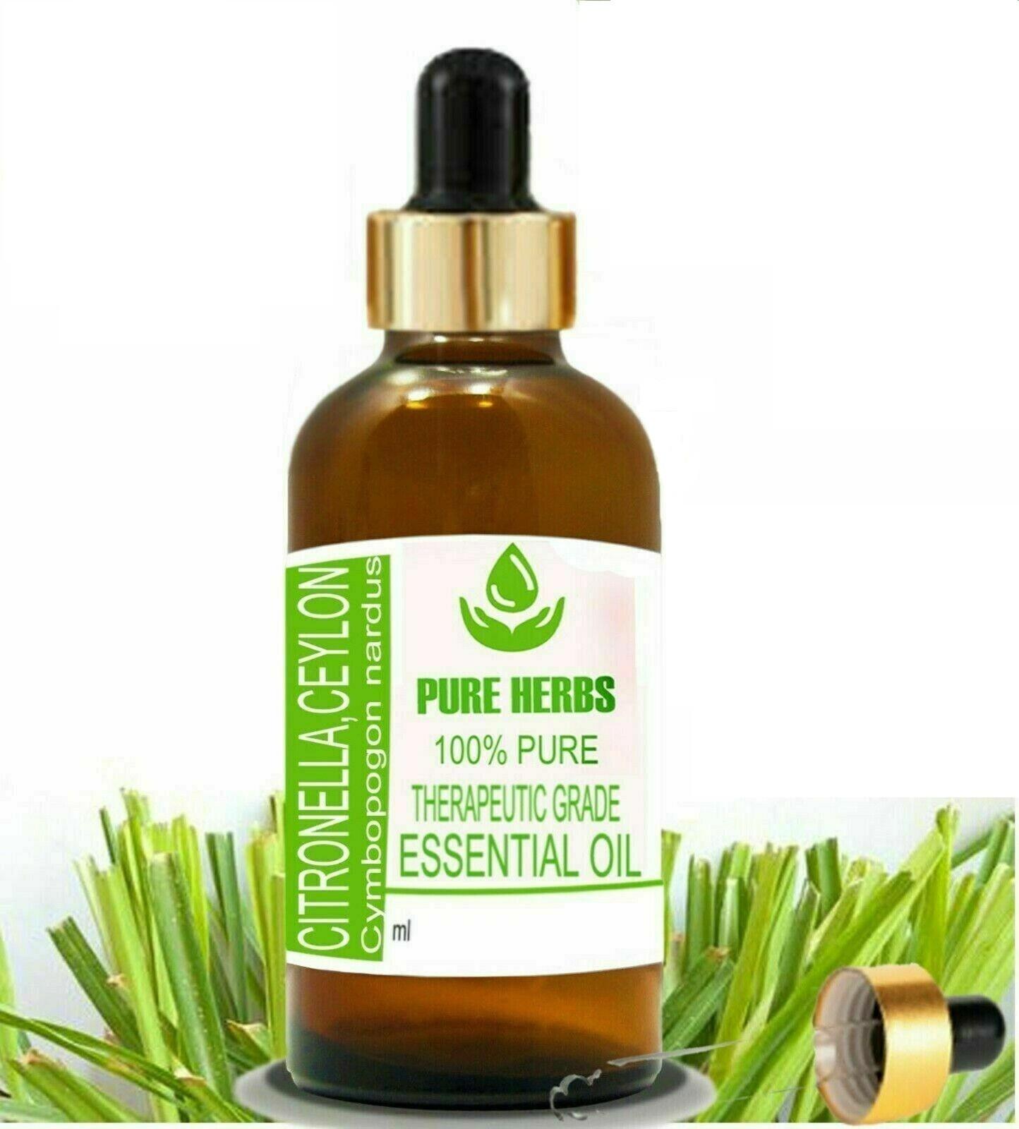 

Pure Herbs Citronella Ceylon 100% Pure Cymbopogon Nardus Essential Oil ZA 306 15ml
