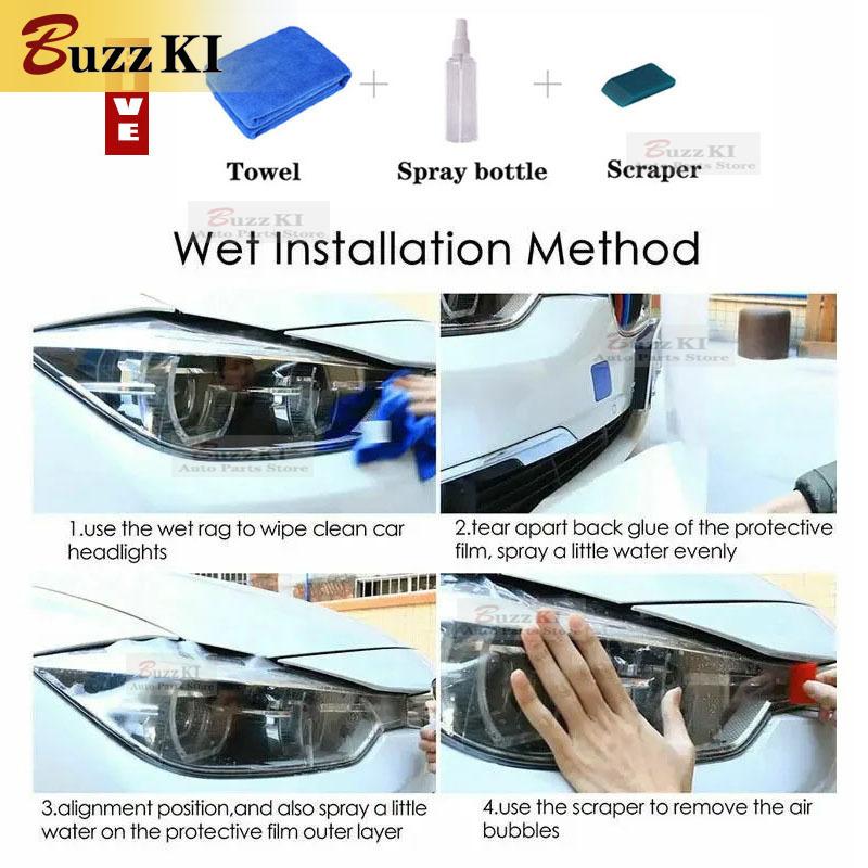 For Ford Mondeo MK5 2015-Present Car Accessories 2 Pcs Car Headlight Protective Film Headlamp Transparent Black TPU Sticker