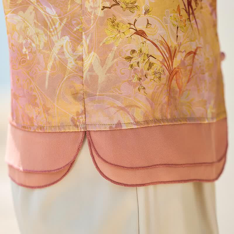 Pasite Ancient Charm New Chinese Style Summer Top & Pants Set for Women