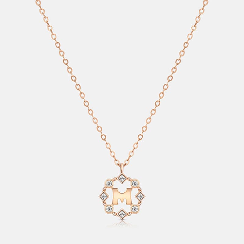 METROCITY JEWELRY M Basic Sterling Silver Rose Necklace A243SN9108RPA