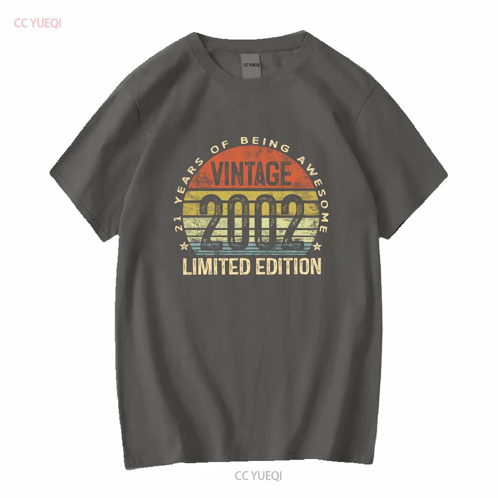 Vintage 2002 Limited Edition 21 Year Old s 21st Birthday T Shirt long or short sleeves vintage Washed Stylish Comfortable