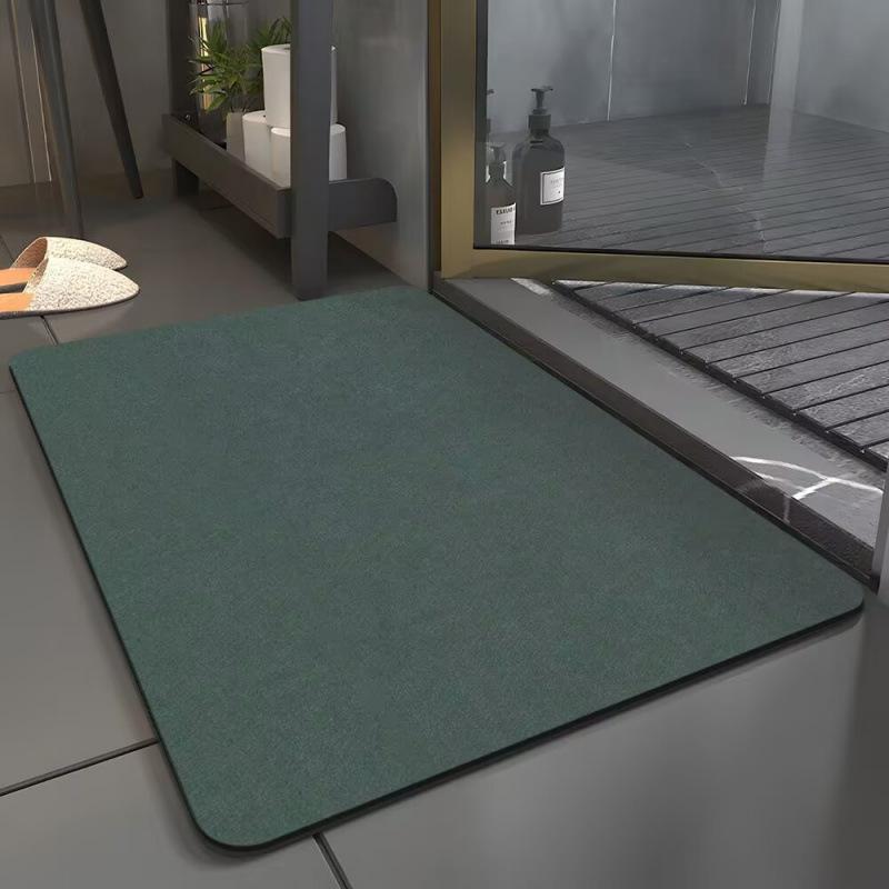 Simple Solid Color Bathroom Floor Mat Dirt-resistant and Easy-to-clean Non-slip Mat Household Foot Mat Cross-border Wholesale Diatom Mud Floor Mat