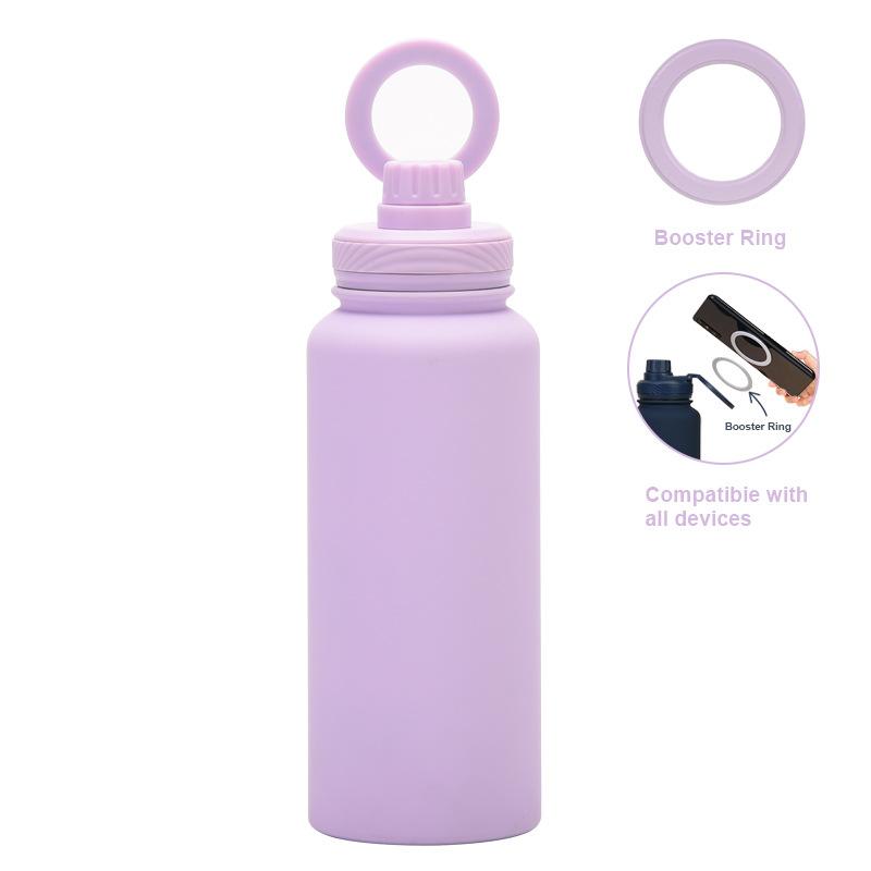 Mobile Phone Magnetic Bracket Water Cup Outdoor Large Capacity 1L Thermos Cup Stainless Steel Sports Kettle