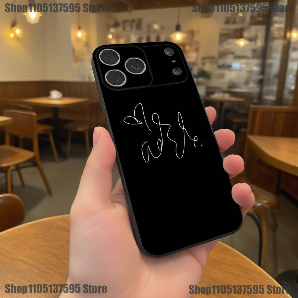 Singer A-Adele Phone Case For iPhone 17,16,15,14,13,12,11,Pro,XS,Max,XR,Plus,E,SE4,Mini Black Soft Cover